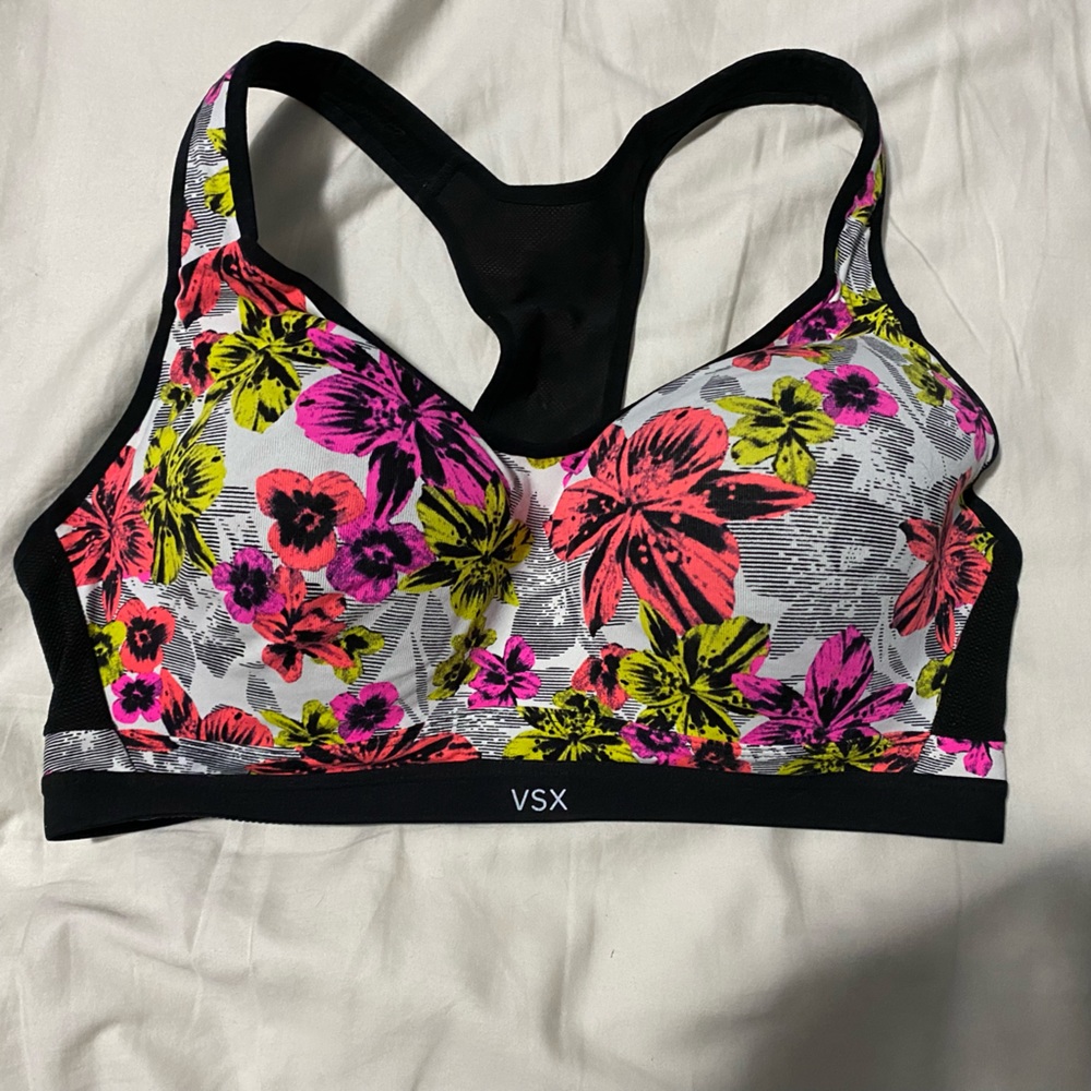 Victoria Secret Floral Sports Bra Sz 38D